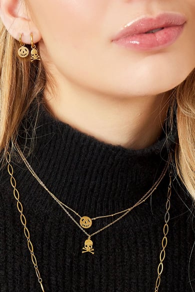 collar de acero inoxidable calabaza redonda  h5 Imagen3